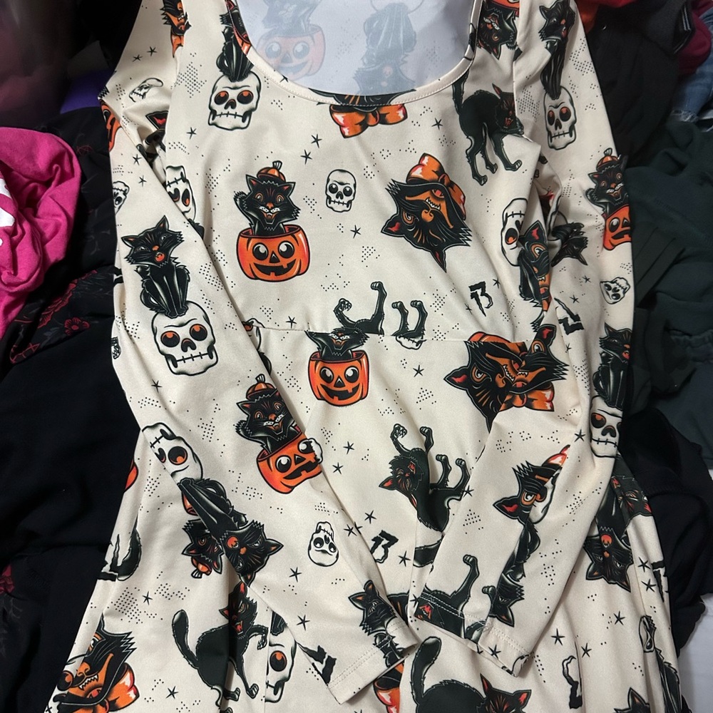 Sourpuss vintage halloween vibes dress Small